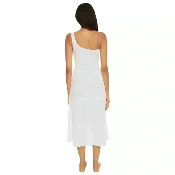 BECCA by Rebecca Virtue Ponza Smocked One Shoulder Cover Up Dress - Picture 2 of 6